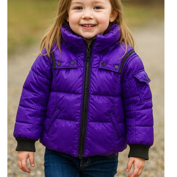 SAM. S13 Purple Down Puffer Coat - Picture 1 of 10